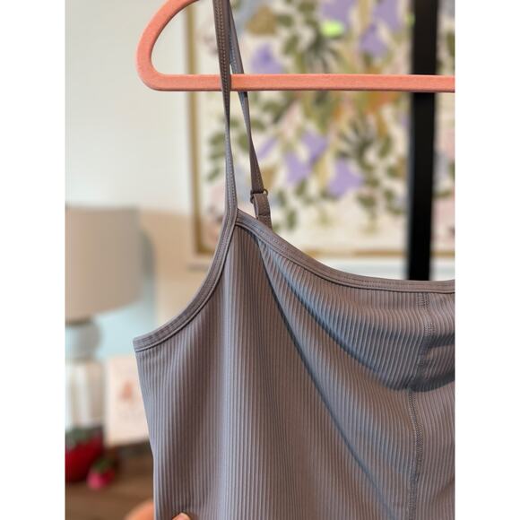 Old Navy Active Ribbed PowerSoft 7/8 Cami Bodysuit Sporty Gray Womens Size XXL - Picture 9 of 10